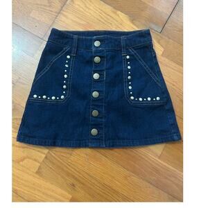 Justice Girls Size 8 Jean Skirt with Button Detail